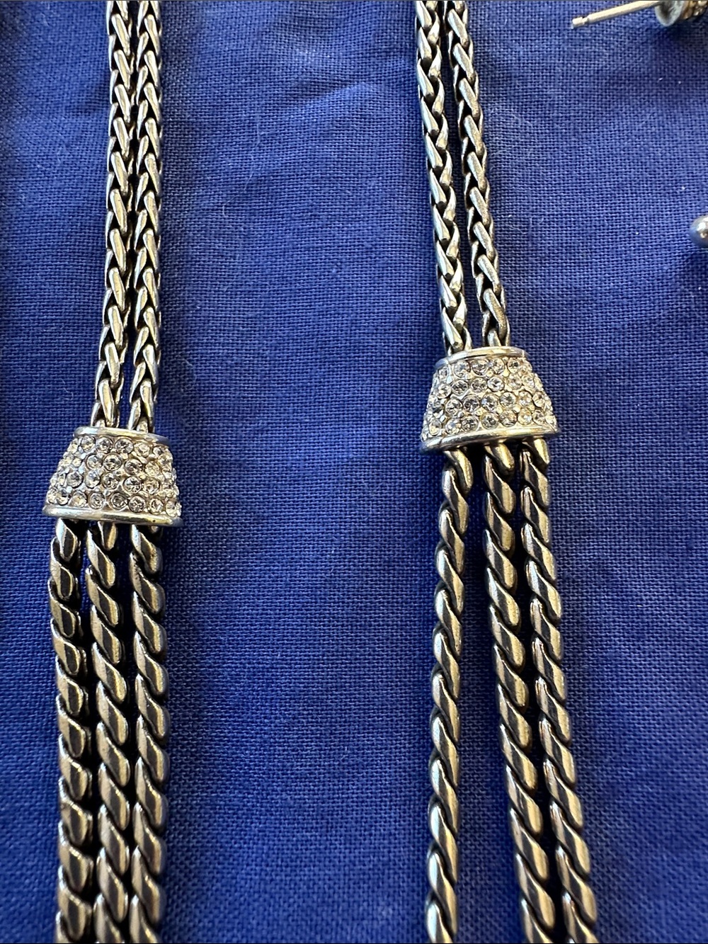 Brighton Bundle! Silver-Tone Necklaces x4 & Silver-Tone Earrings x2 Pair - Picture 5 of 10